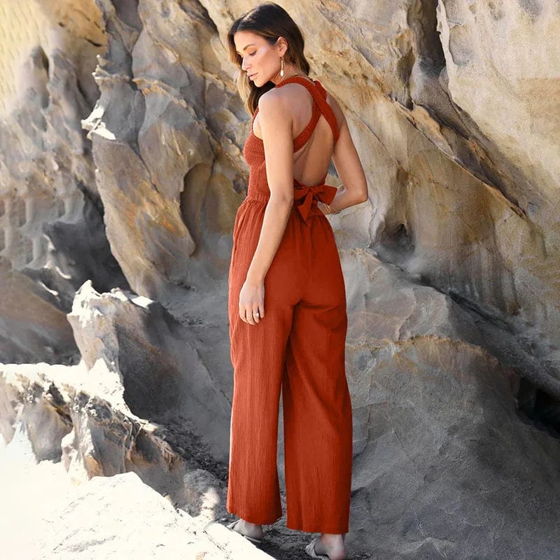 Combinaison Plissée Terracotta