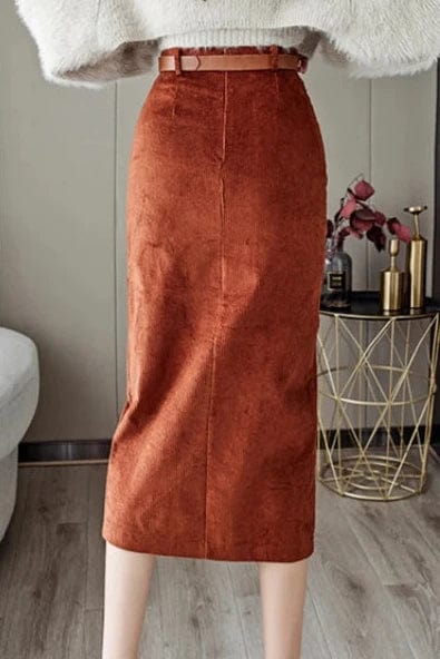 Jupe Midi Terracotta