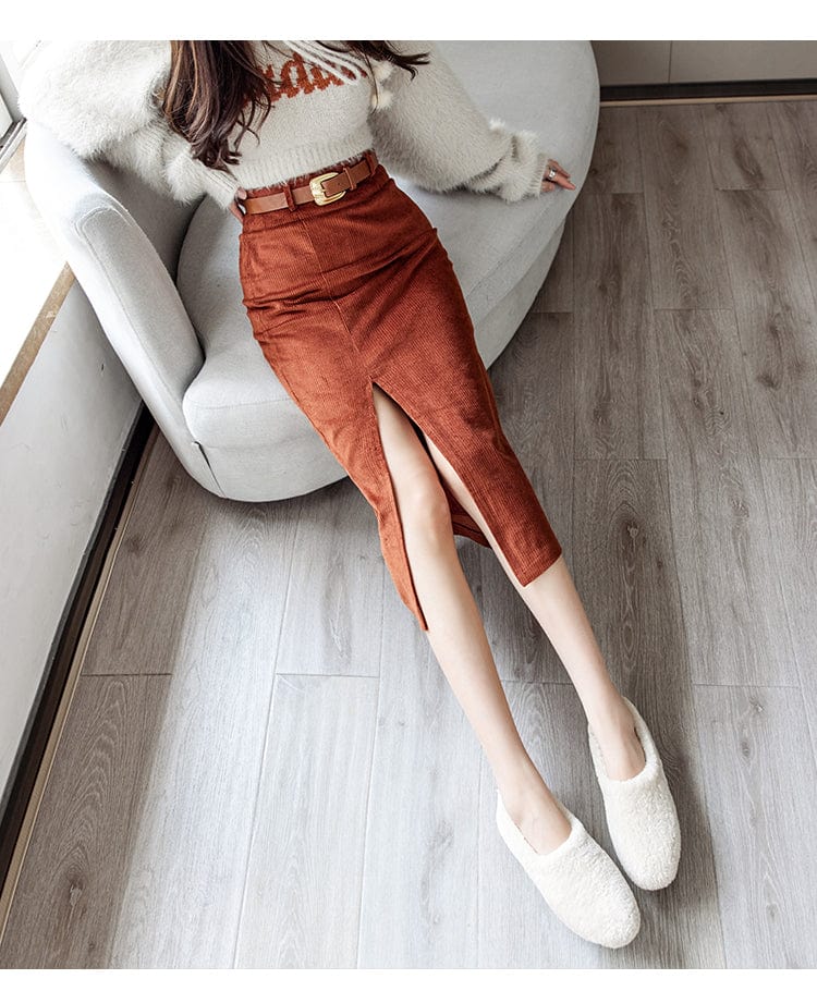 Jupe Midi Terracotta