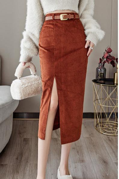 Jupe Midi Terracotta