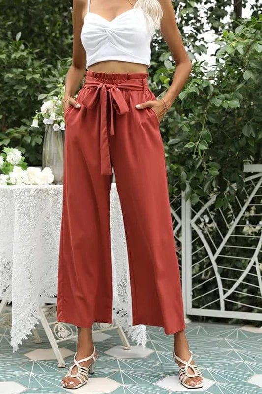 Pantalon Ample terracotta