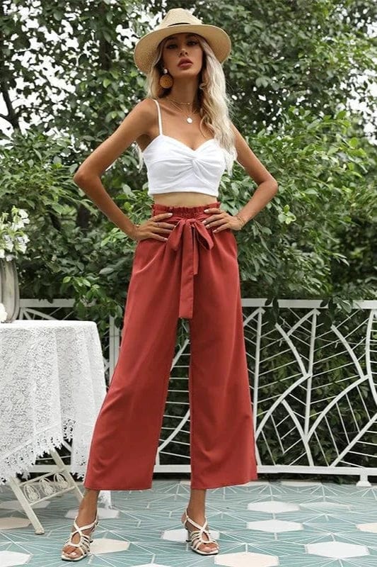 Pantalon Ample terracotta