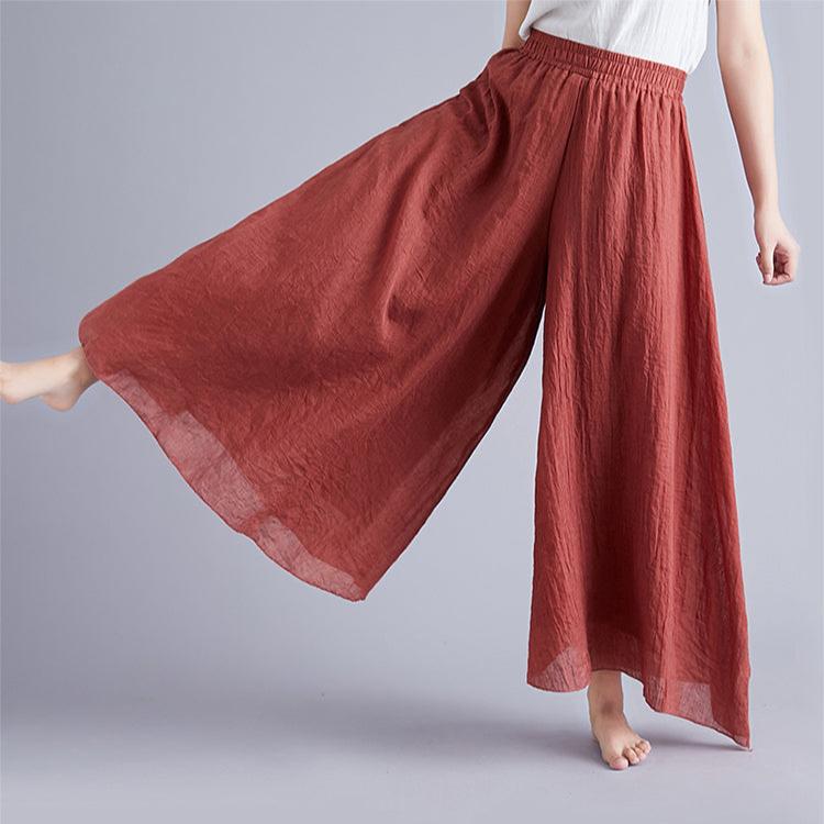 Pantalon Fluide Femme Terracotta