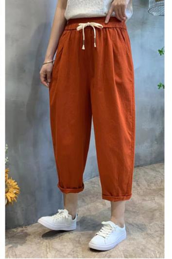 Pantalon Sarouel Terracotta Femme