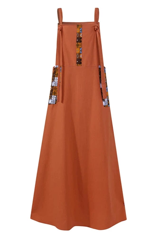 Robe à Motifs Terracotta