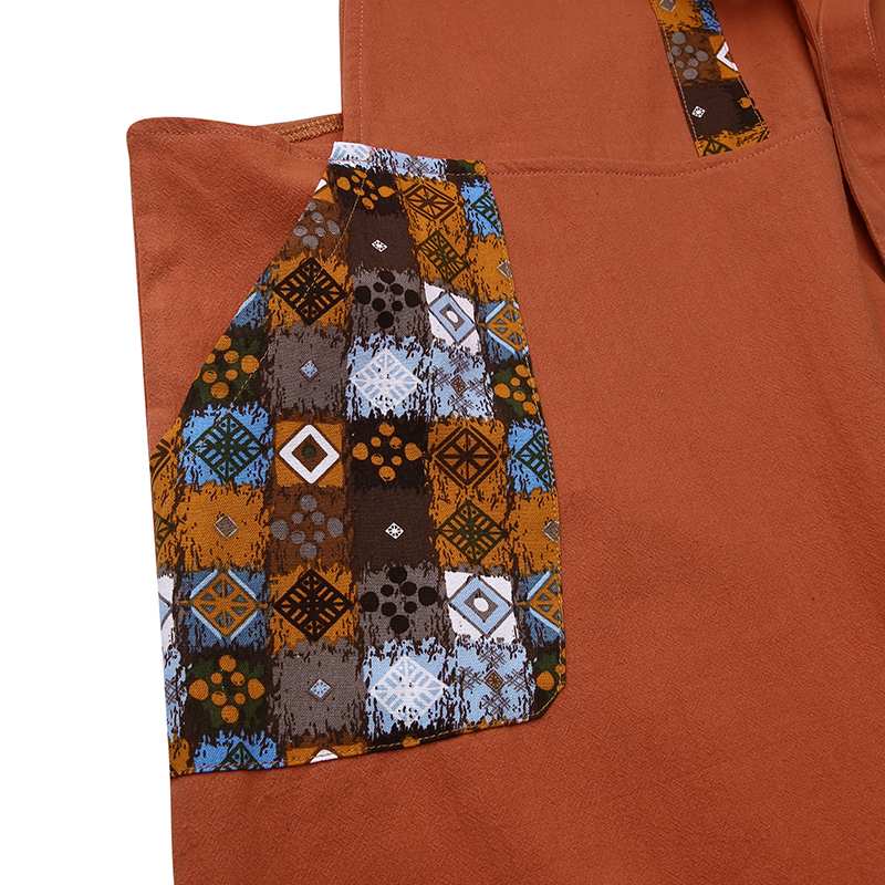 Robe à Motifs Terracotta