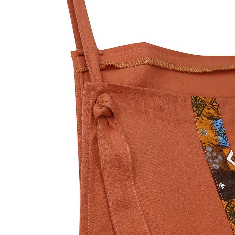 Robe à Motifs Terracotta