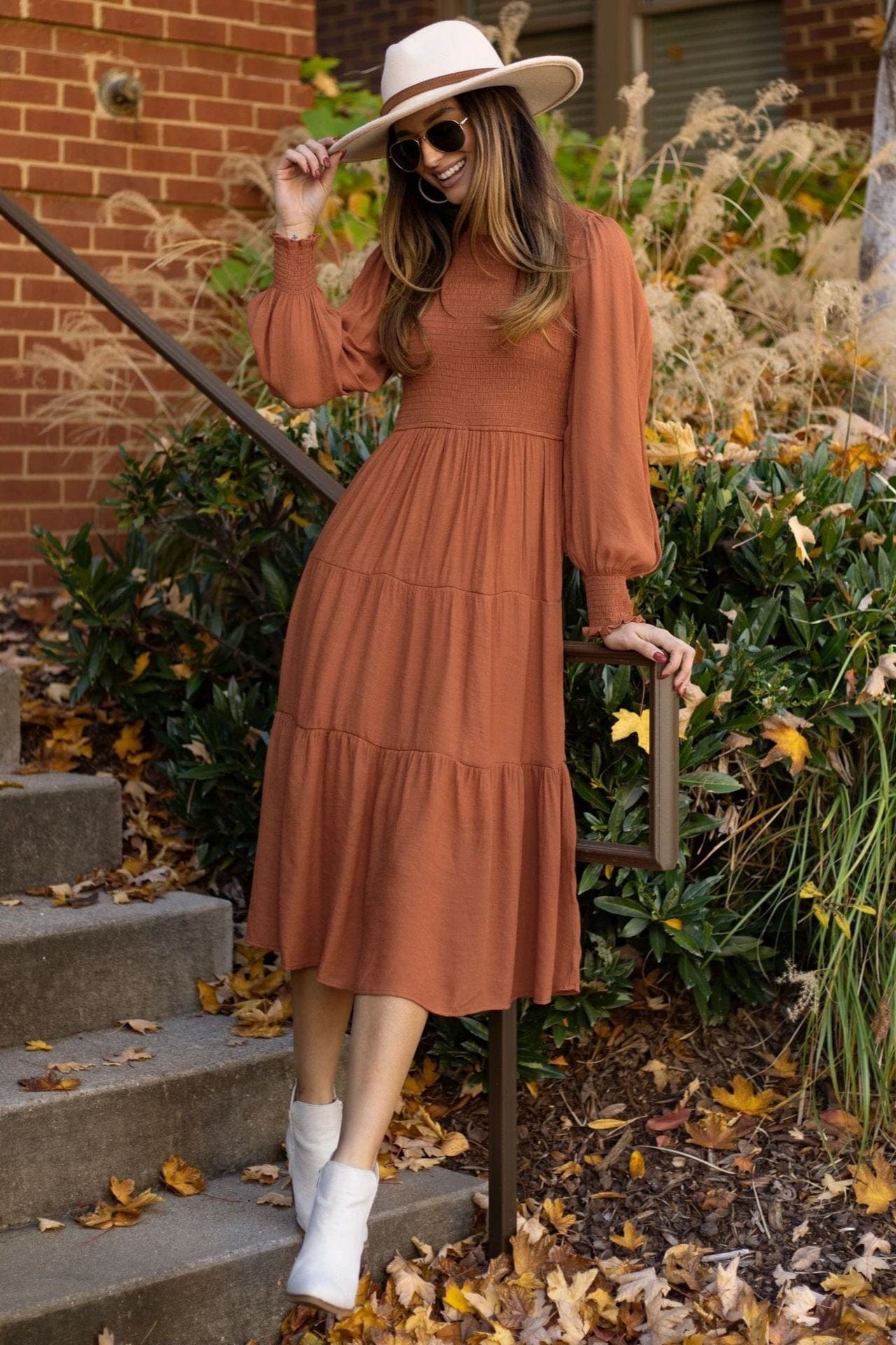 Robe Bohème Chic Terracotta