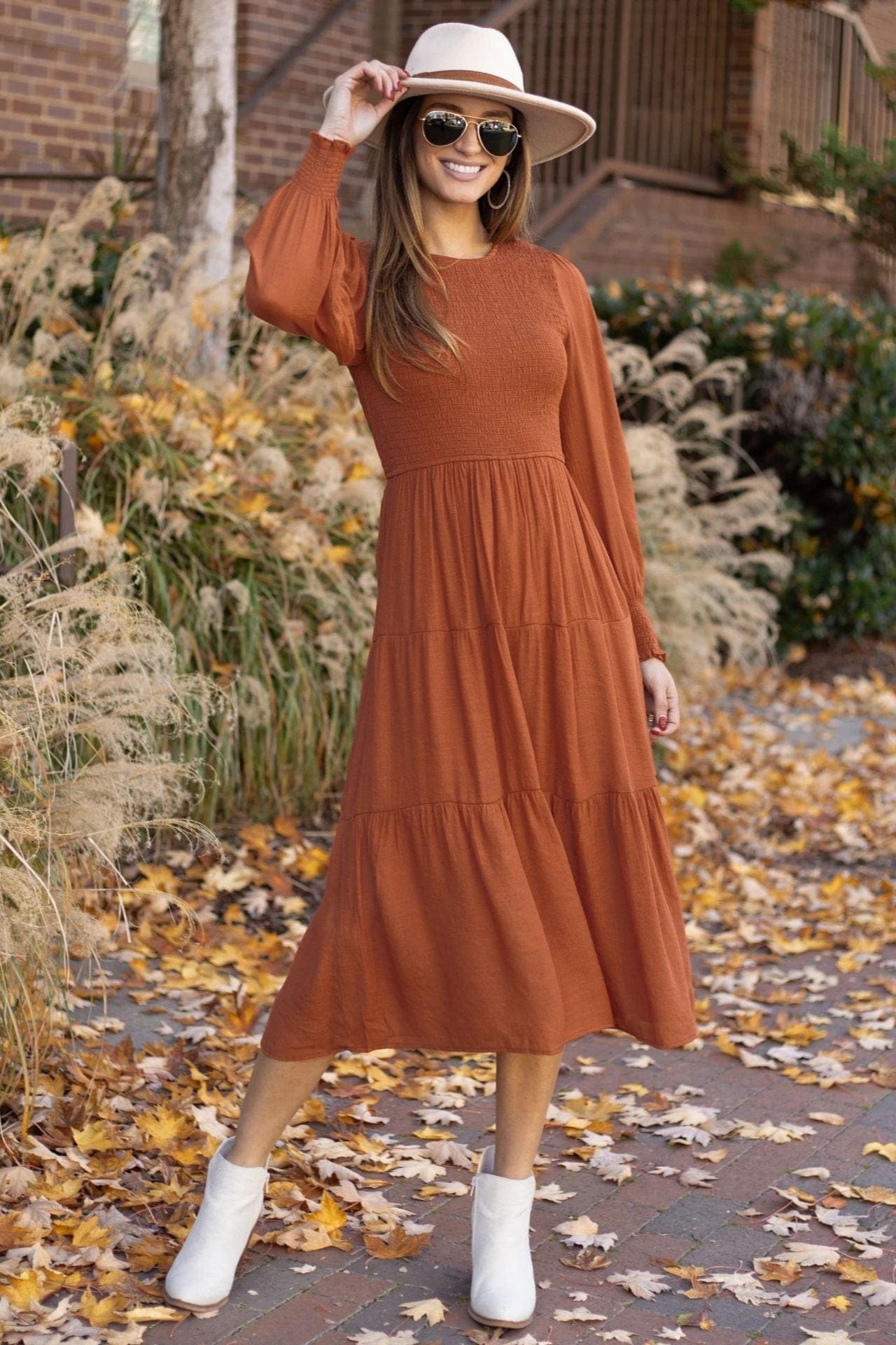 Robe Bohème Chic Terracotta
