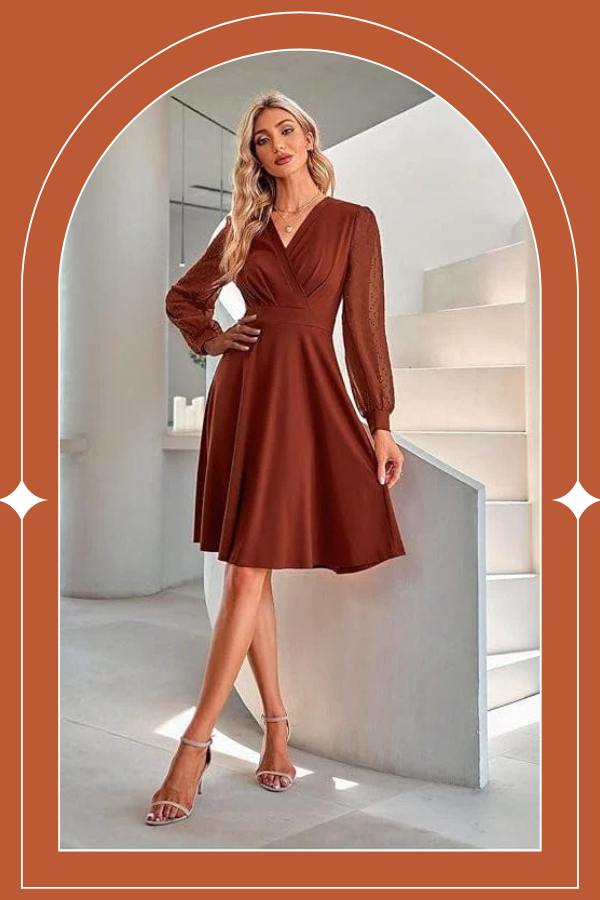 robe courte terracotta