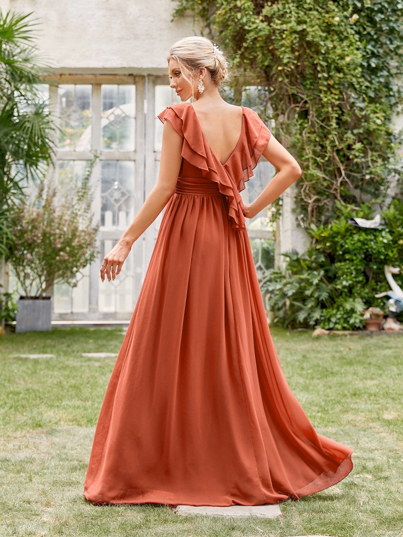 Robe de Cérémonie Couleur Terracotta