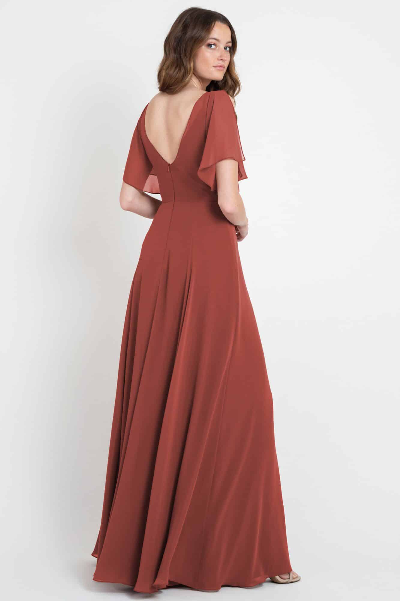 Robe de Cocktail Mariage Terracotta