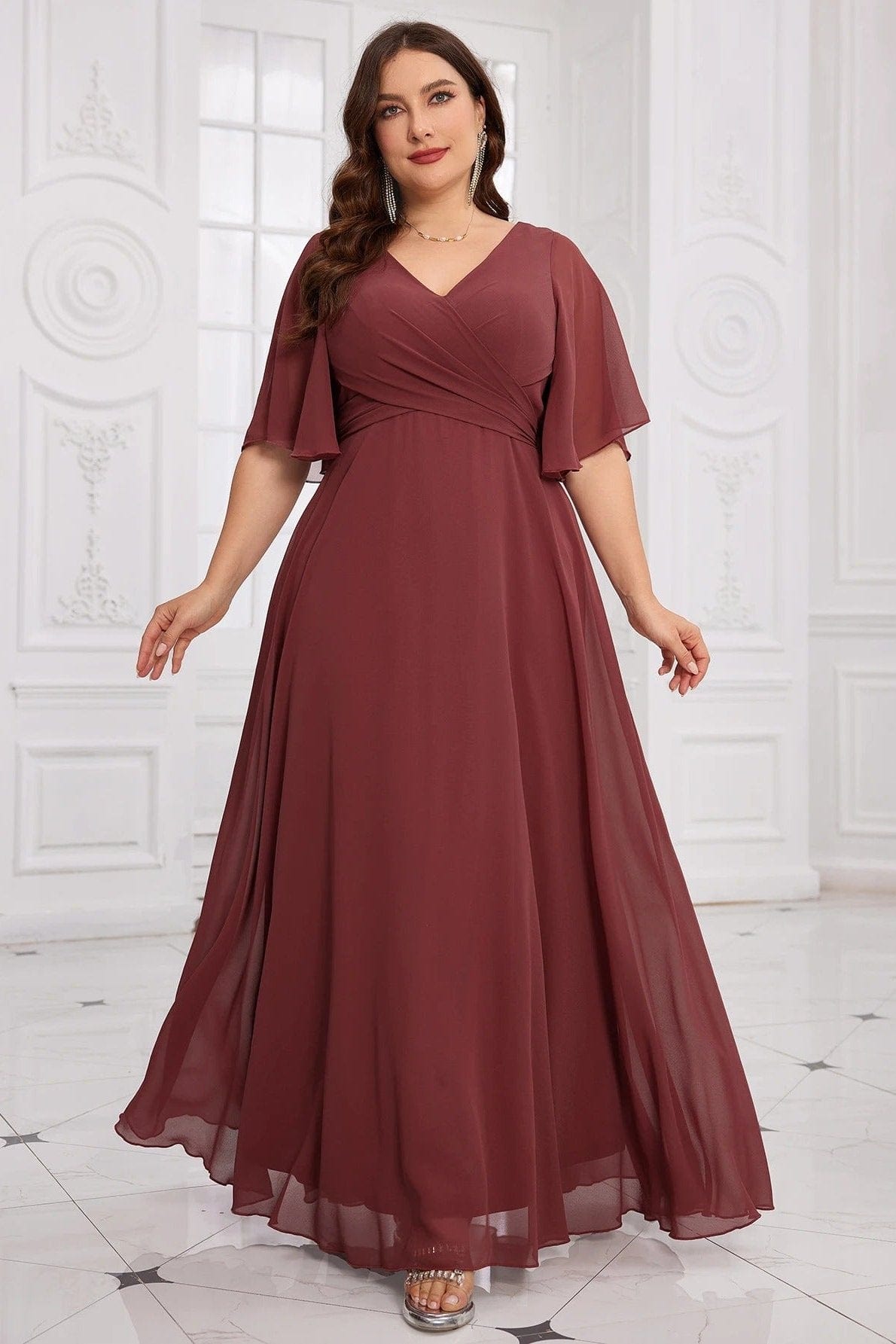 Robe de Mariage Terracotta Grande Taille