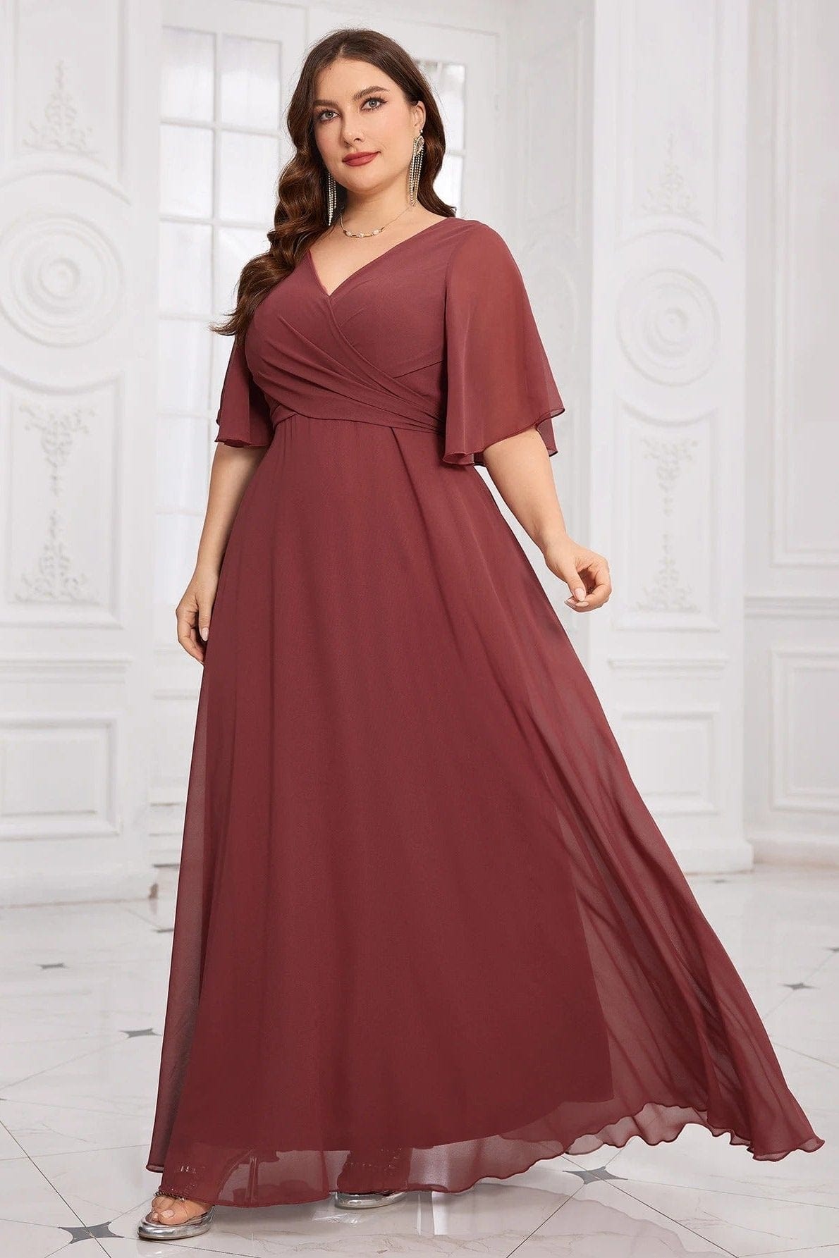 Robe de Mariage Terracotta Grande Taille