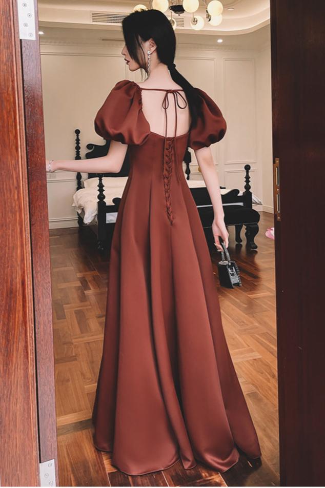 Robe de Soirée Couleur Terracotta