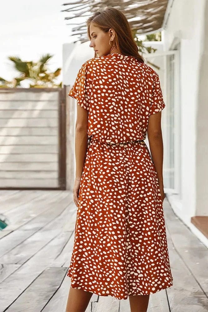 Robe Droite Orange Terracotta