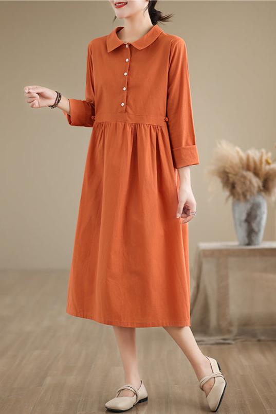 Robe Droite Terracotta