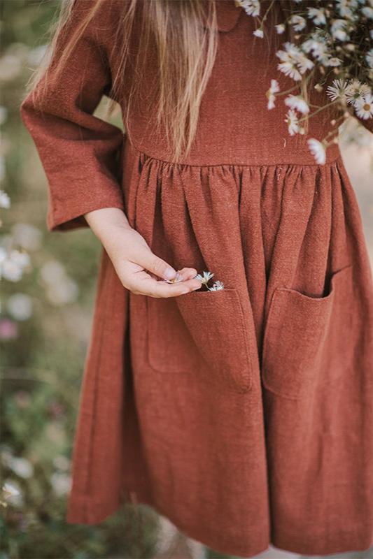 Robe Fille Terracotta