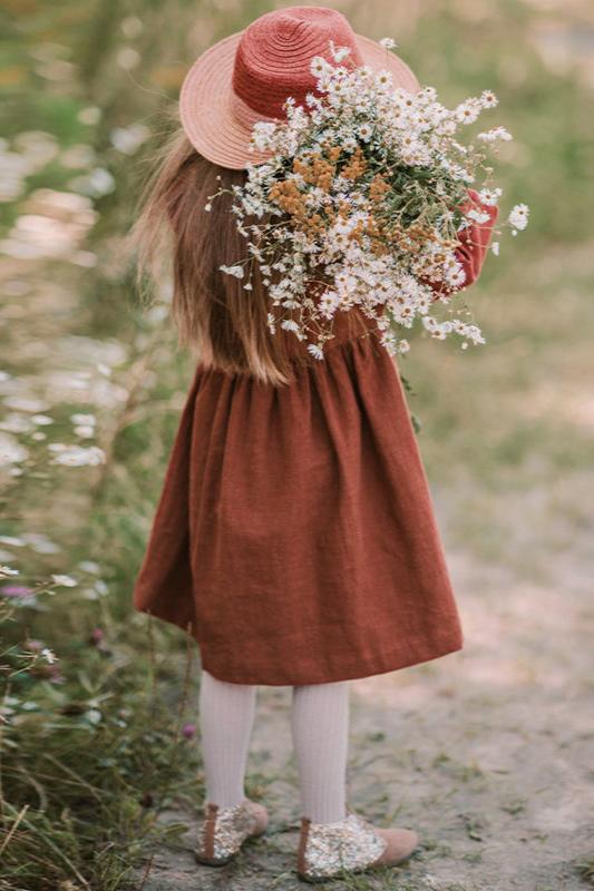 Robe Fille Terracotta