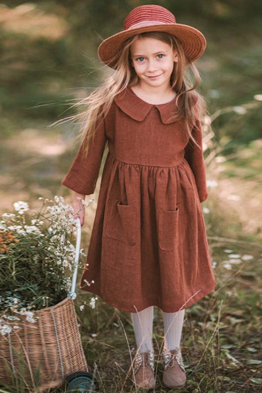 Robe Fille Terracotta
