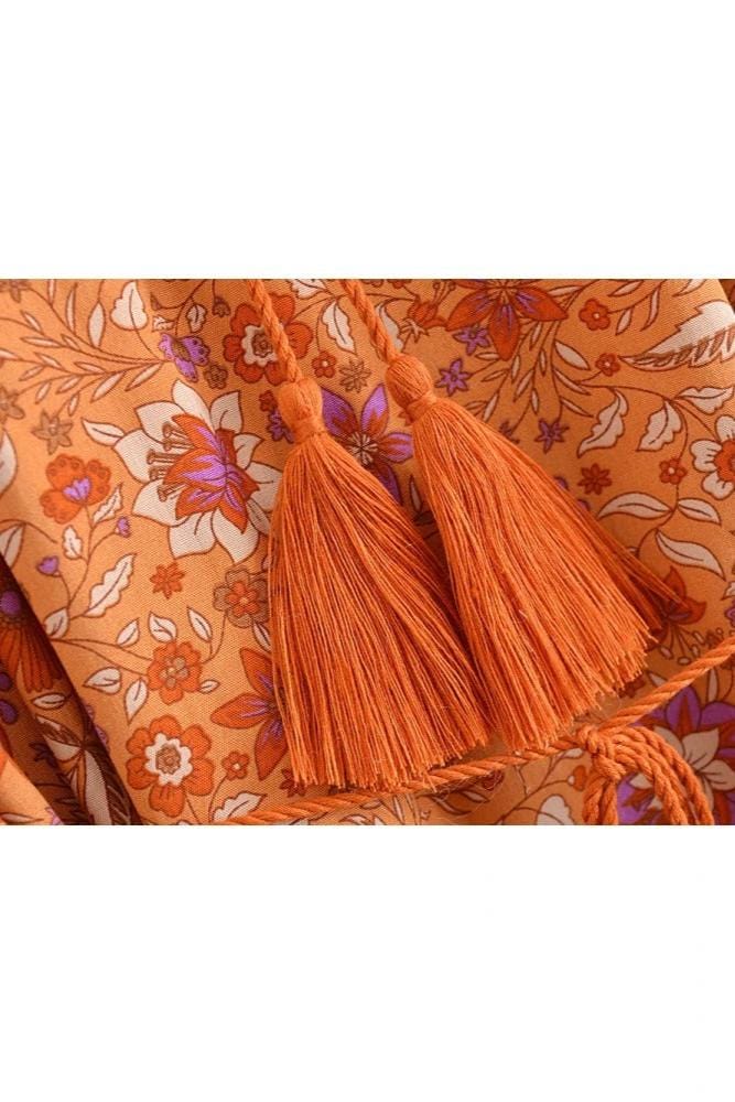 Robe Fleurie Terracotta