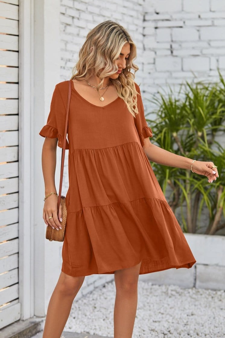 Robe Gaze de Coton Terracotta