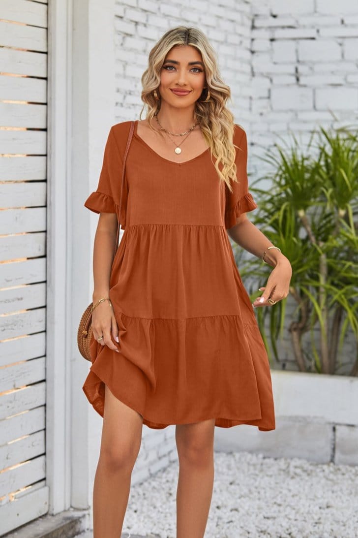 Robe Gaze de Coton Terracotta