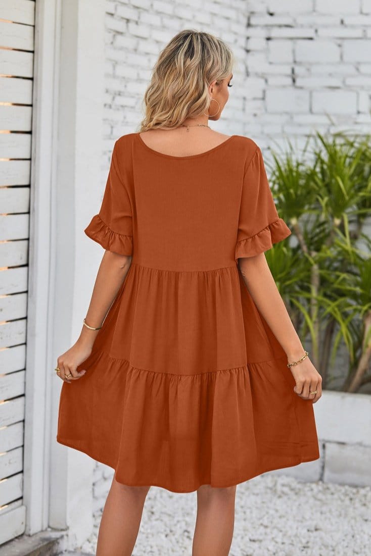 Robe Gaze de Coton Terracotta