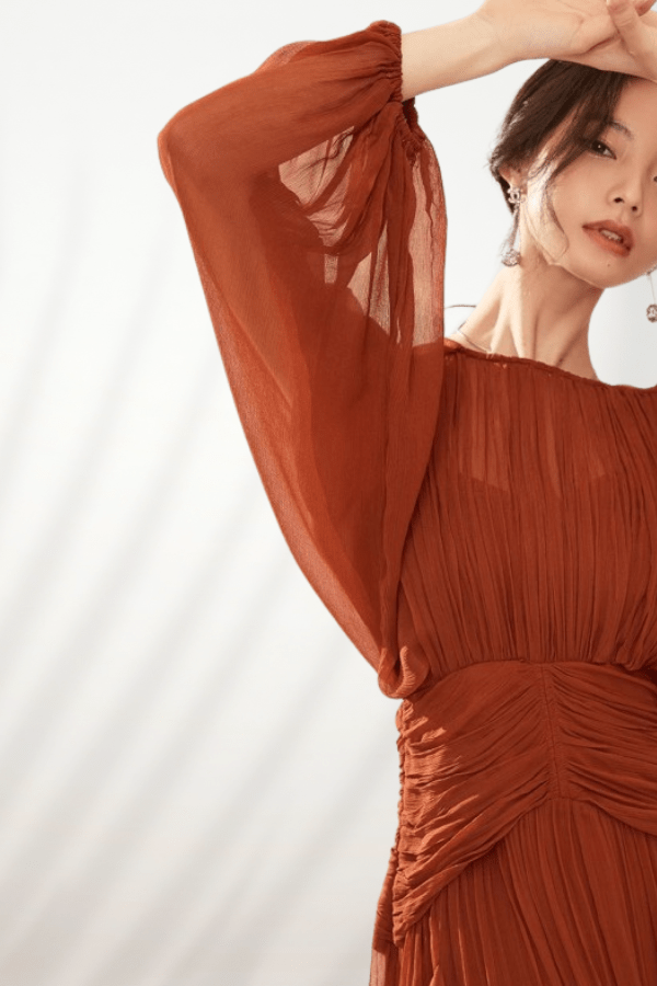 Robe Longue Terracotta Bohème