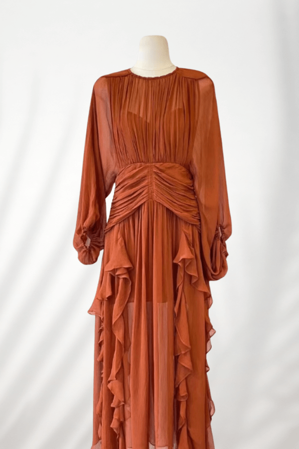 Robe Longue Terracotta Bohème