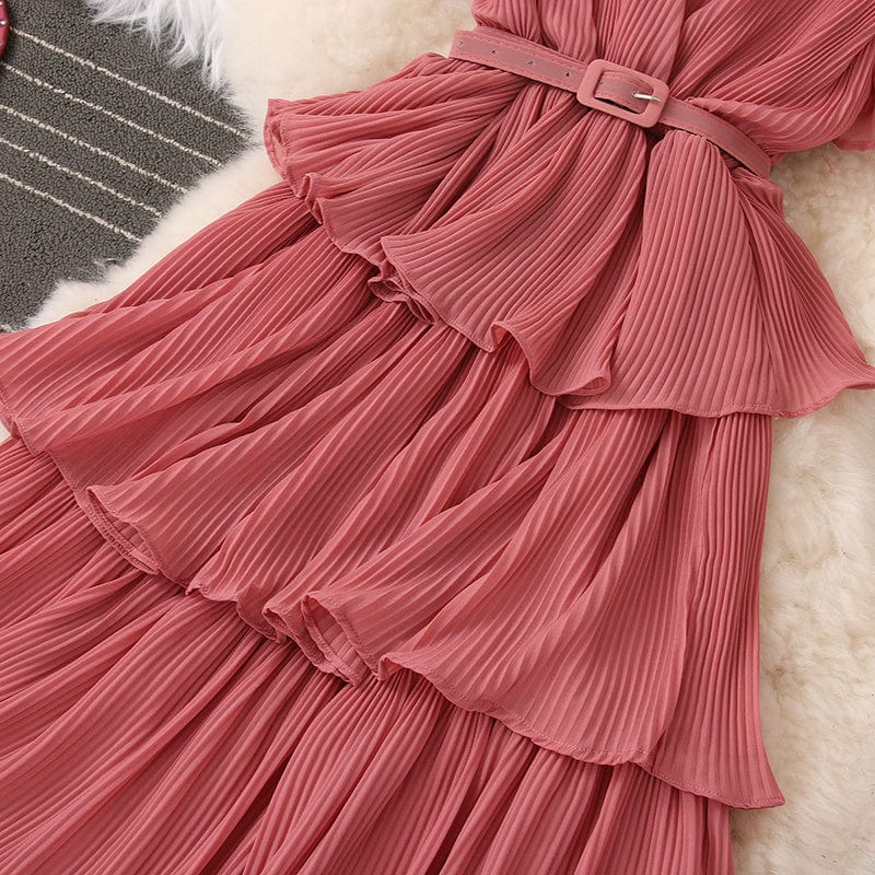 Robe Plissée Terracotta