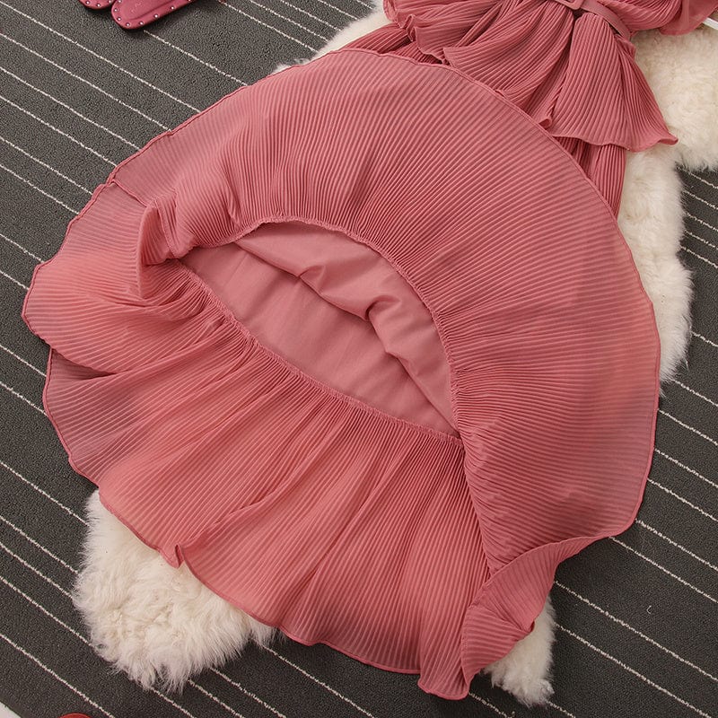 Robe Plissée Terracotta