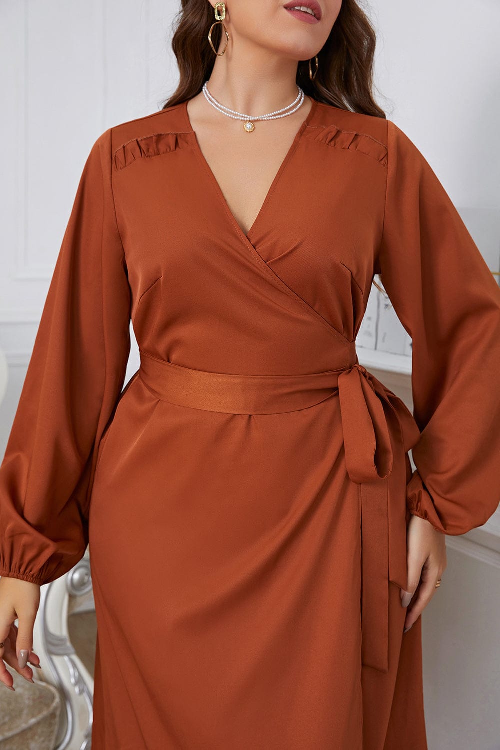 Robe Portefeuille Orange Terracotta