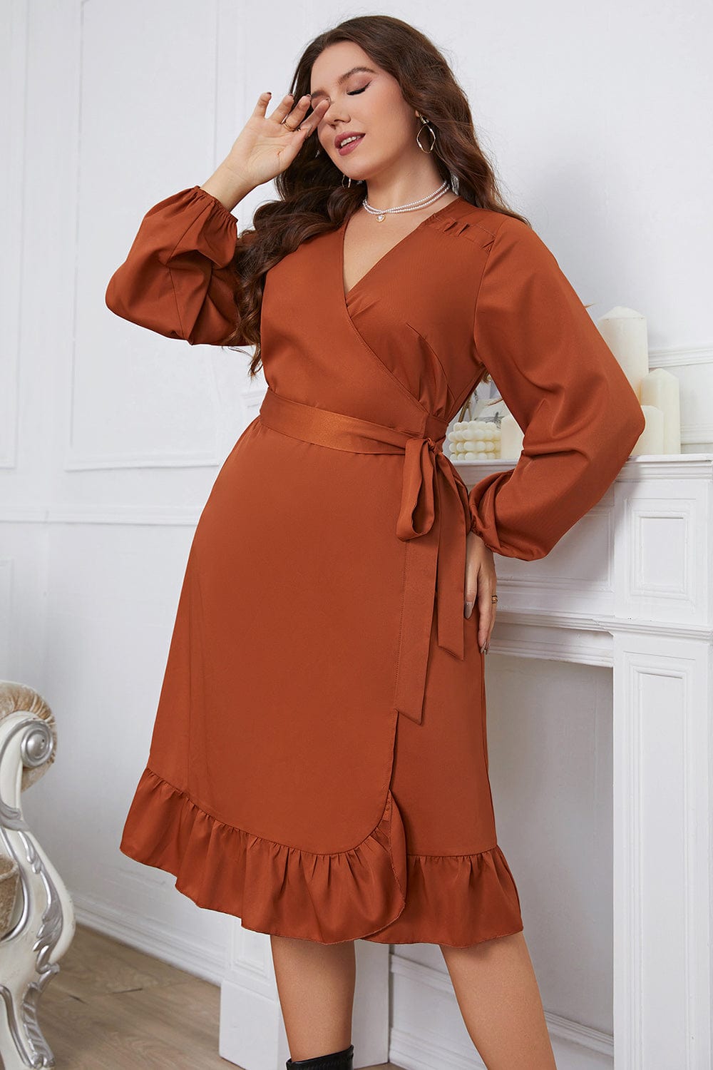 Robe Portefeuille Orange Terracotta