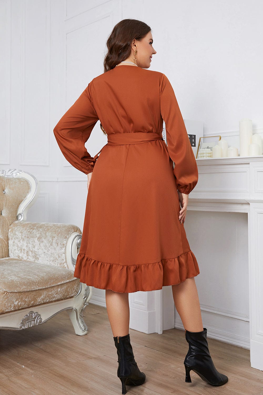 Robe Portefeuille Orange Terracotta