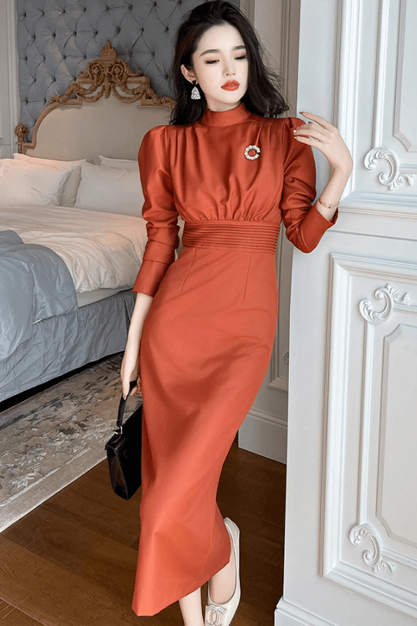 Robe Rétro Terracotta