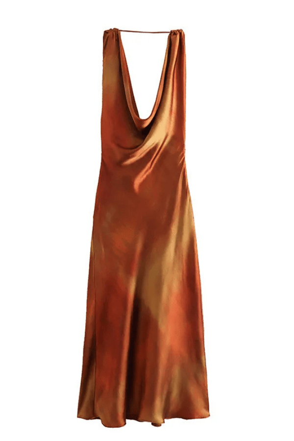 Robe Terracotta de Mariage en Satin
