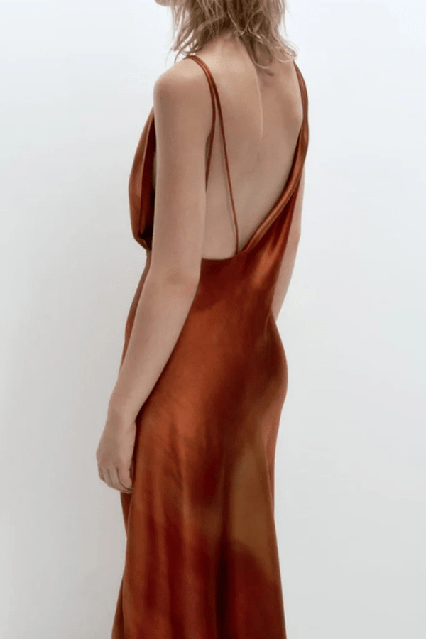 Robe Terracotta de Mariage en Satin